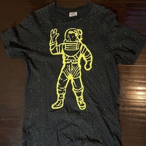 Billionaire Boys Club Black Tee with Yellow Astronaut Design